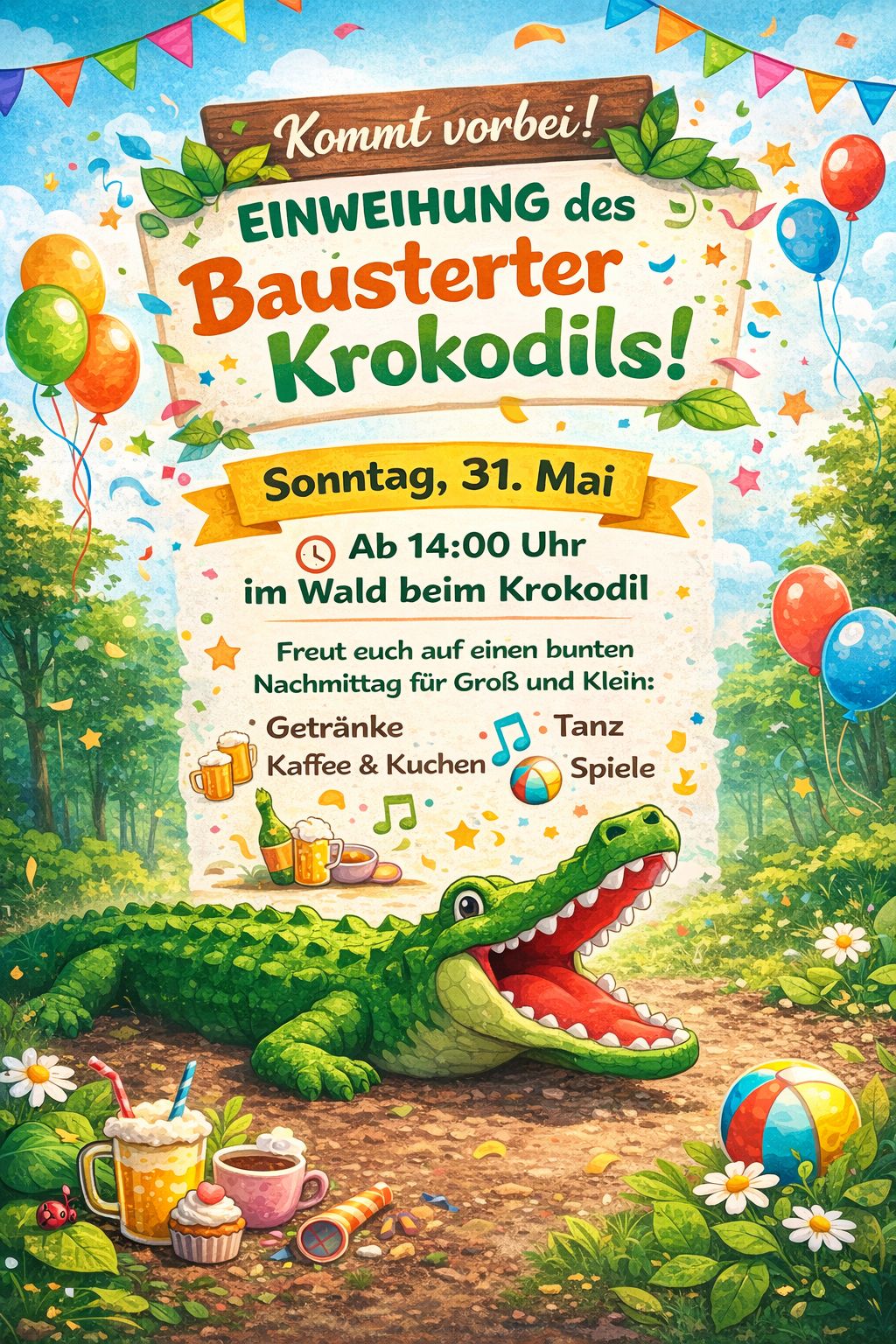 Einweihung Bausterter Krokodils